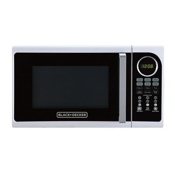 BLACK+DECKER 0.9 cu ft Countertop Microwave Ovens in White