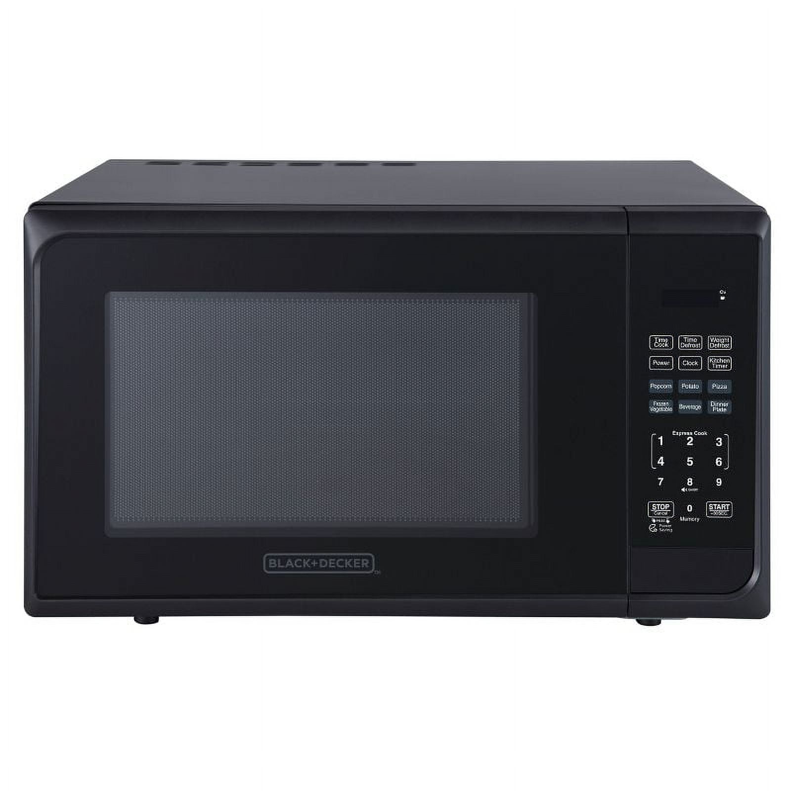 BLACK DECKER 1.1 Cu. Ft. 1000 Watt Microwave Oven Stainless Steel Matte Black EM031M2CE