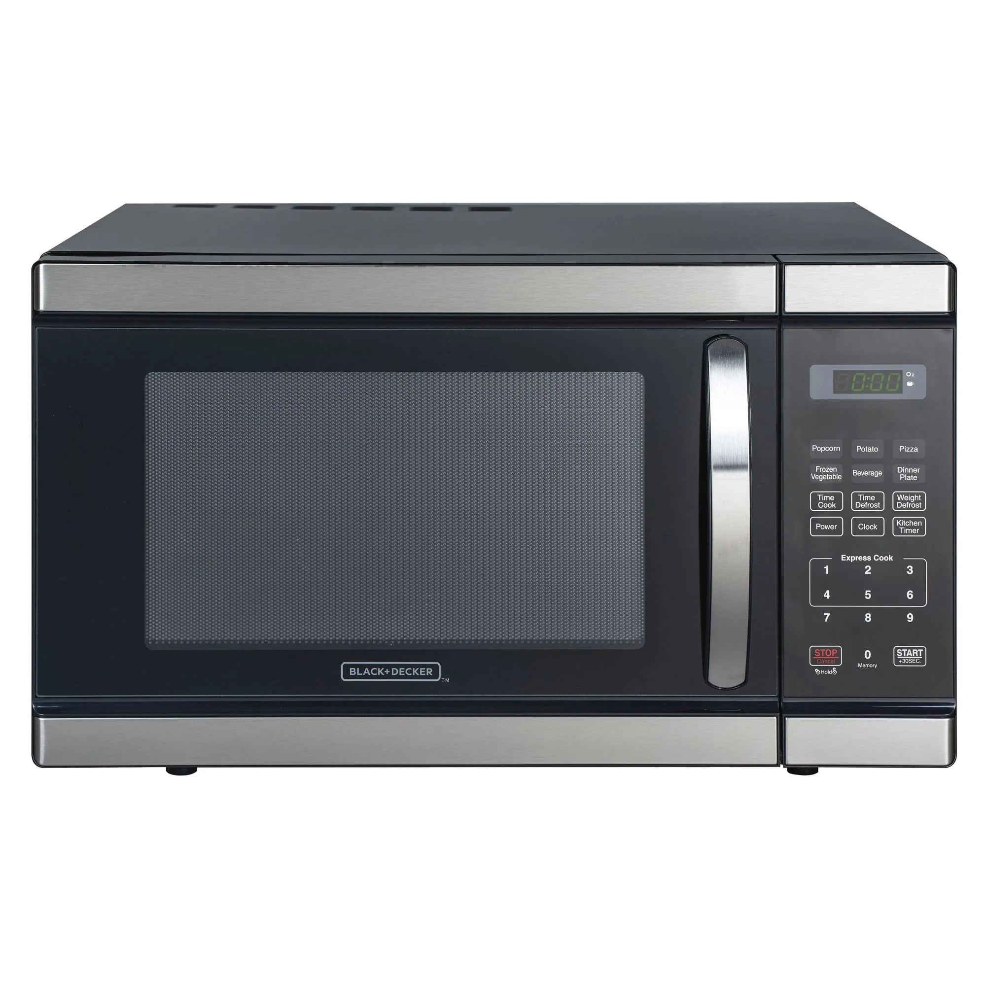 BLACK+DECKER 1.1 cu ft Countertop Microwave Oven in Stainless Steel