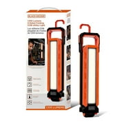 BLACK+DECKER 1,100 Lumen Rechargeable 2-Sided Folding Utility Light – Magnetic Mount, Hanging Hook, USB Charging, Emergency Flash Mode, Weather Resistant Work Light – 19.25" Extended