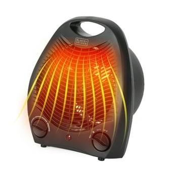 BLACK+DECKER 1,500-Watt-Max Personal Desktop Heater with Fan Setting (Black), BHD101B