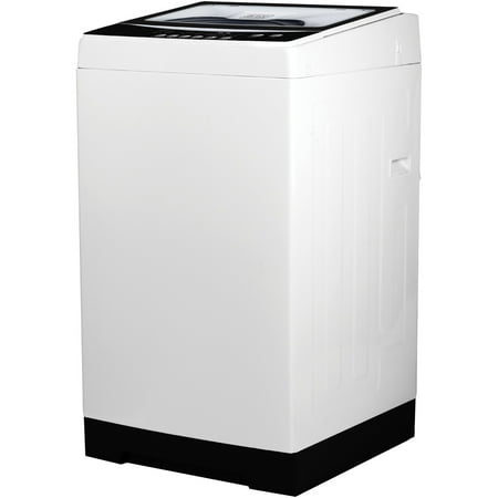 Black+Decker - Small Portable Washer, Portable Washer 1.7 Cu.Ft. with 6 Cycles, Transparent Lid & LED Display - White