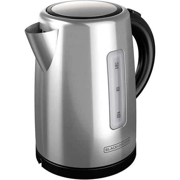 BLACK+DECKER 1.7L Cordless Kettle, Silver, KE2000SD