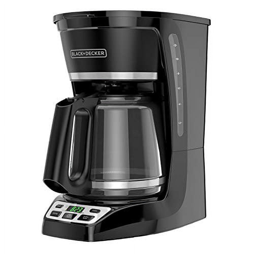 BLACK+DECKER 12-Cup Programmable Drip Coffee Maker in Black 985118634M -  The Home Depot