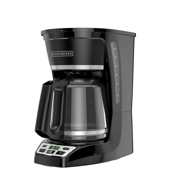 Free Shipping! BLACK+DECKER 12-Cup Programmable Coffeemaker Black with  Vortex Technology Showerhead - Walmart.com
