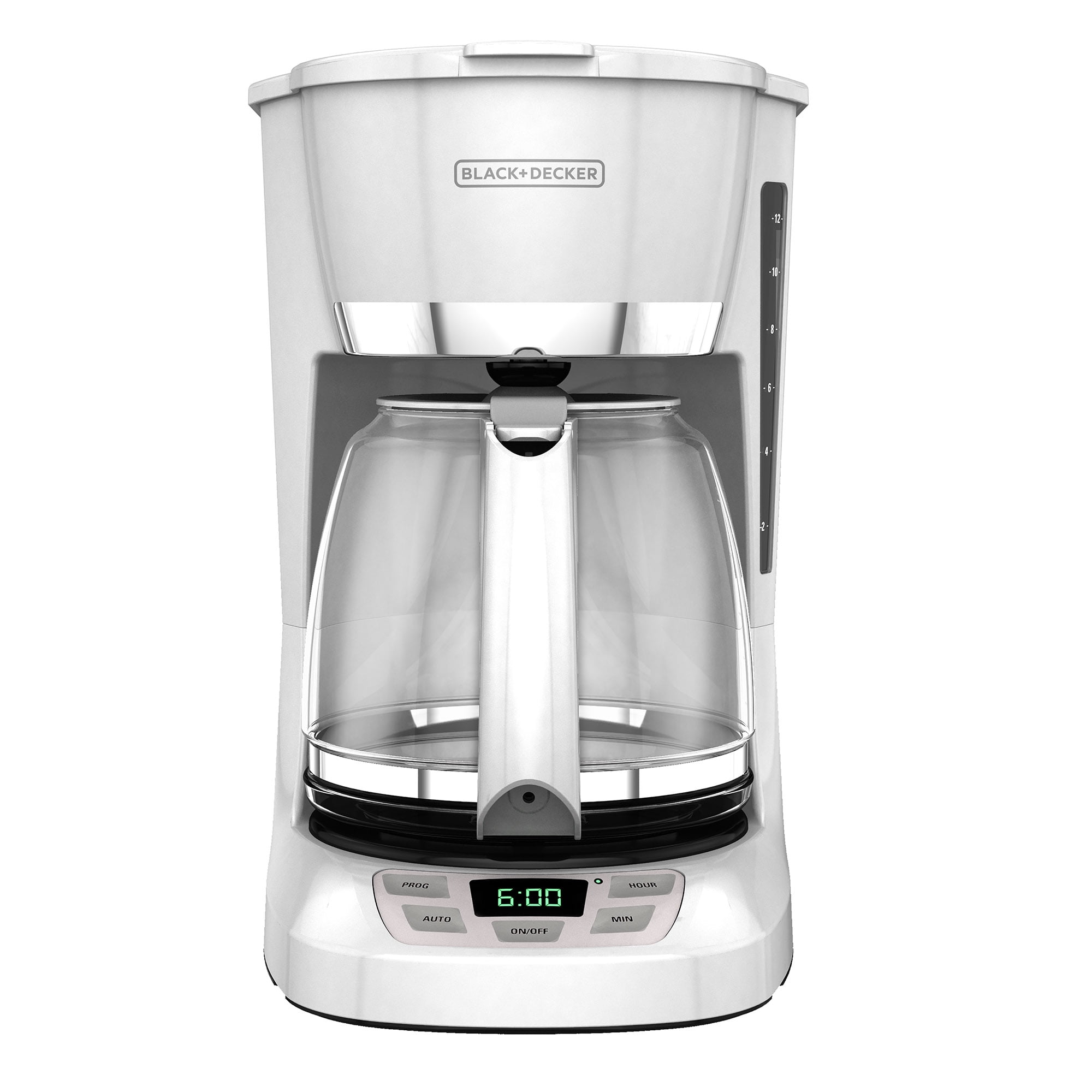  Black+Decker CM1160W-1 CM1160W 12-Cup Programmable Coffeemaker,  white/stainless steel: Home & Kitchen