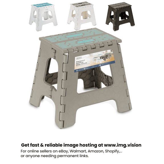 BLACK+DECKER 13'' Folding Step Stool, Foldable Collapsible Step Stools for Adults Holds Up to 330 lbs, Compact Non-Slip Surface with Carry Handle for Kitchen, Bedroom, Garden, Bathroom