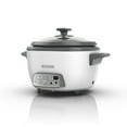thumbnail image 1 of BLACK+DECKER 14-Cup Digital Rice Cooker and Steamer, White, RCD514, 1 of 12