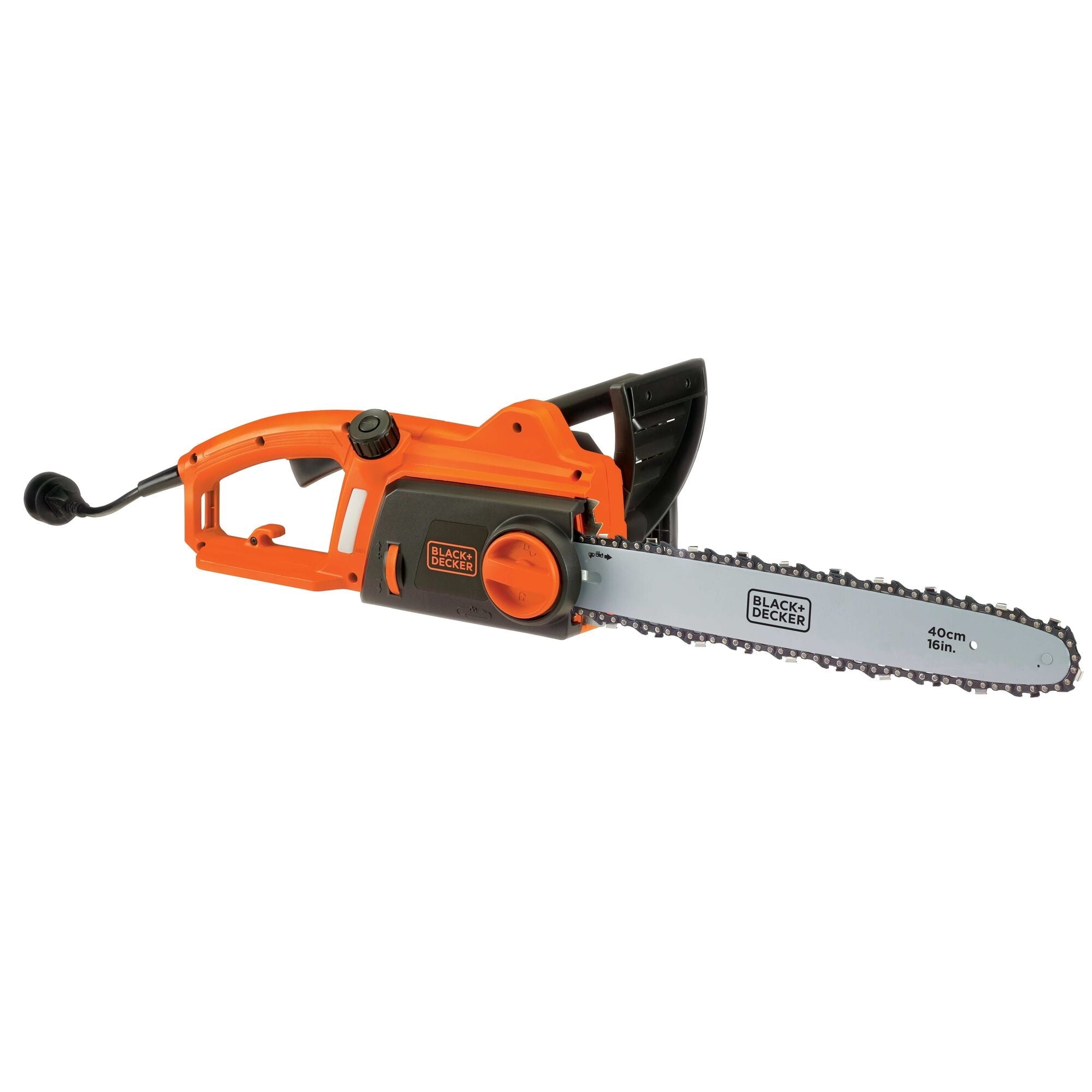 BLACK+DECKER 16” 12 Amp Corded Electric Chainsaw, Tool-Free Chain Tensioning, Auto-Oiling