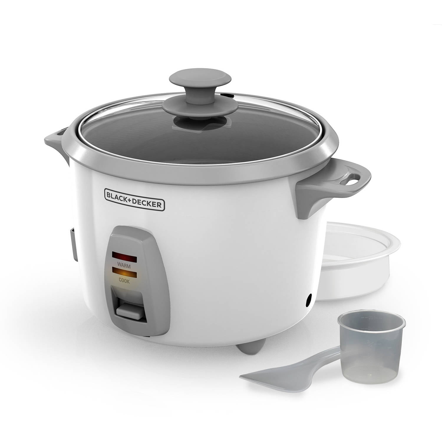  Black+Decker 2-in-1 Rice Cooker and Food Steamer, 16 Cup (7 Cup  Uncooked), White, RC516C: Home & Kitchen
