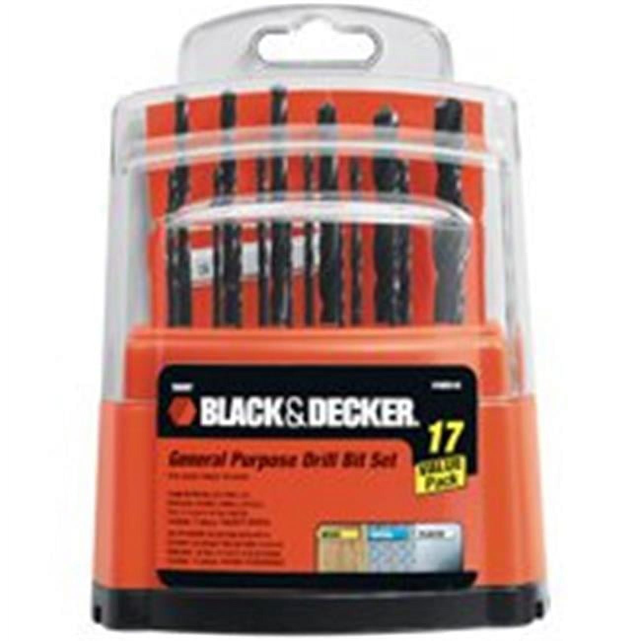 Black & Decker 15557 • 10-Piece Drill Bit Set • Black Oxide • “NEW”