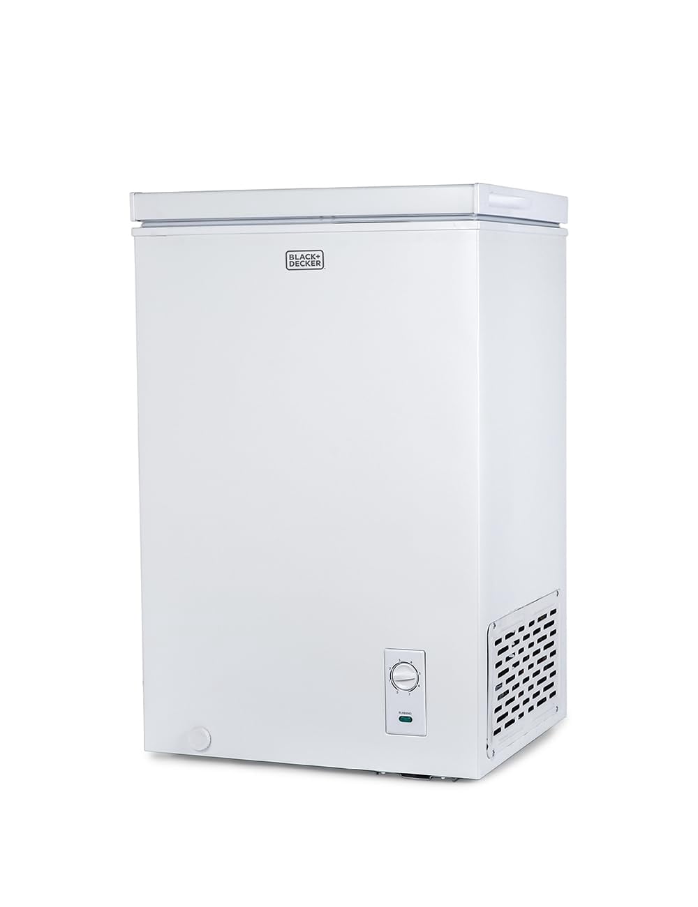 BLACK+DECKER 2.0 Cu. Ft. Compact Chest Freezer, Deep Freezer Holds Up To 70 Lbs. Of Frozen Food, Removable Storage Basket, Mechanical Temperature Control, White