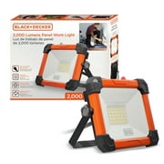 BLACK+DECKER 2,000 Lumens AC Plug-in LED Panel Work Light with Kickstand Base