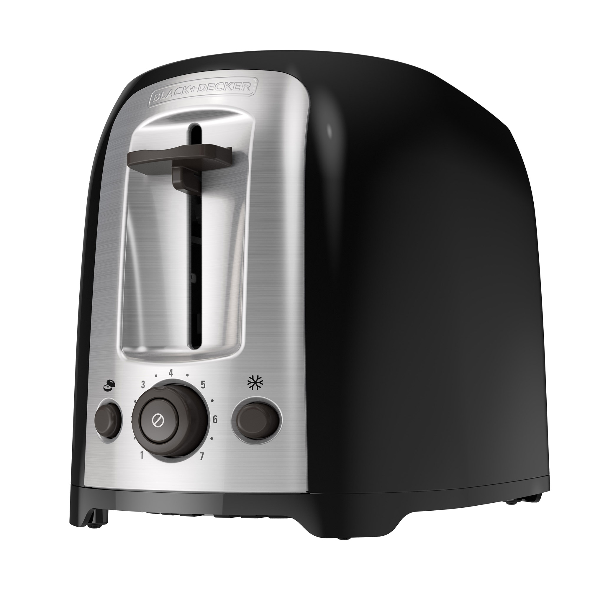 BLACK+DECKER 4Slice Toaster with ExtraWide Slots, Black/Silver