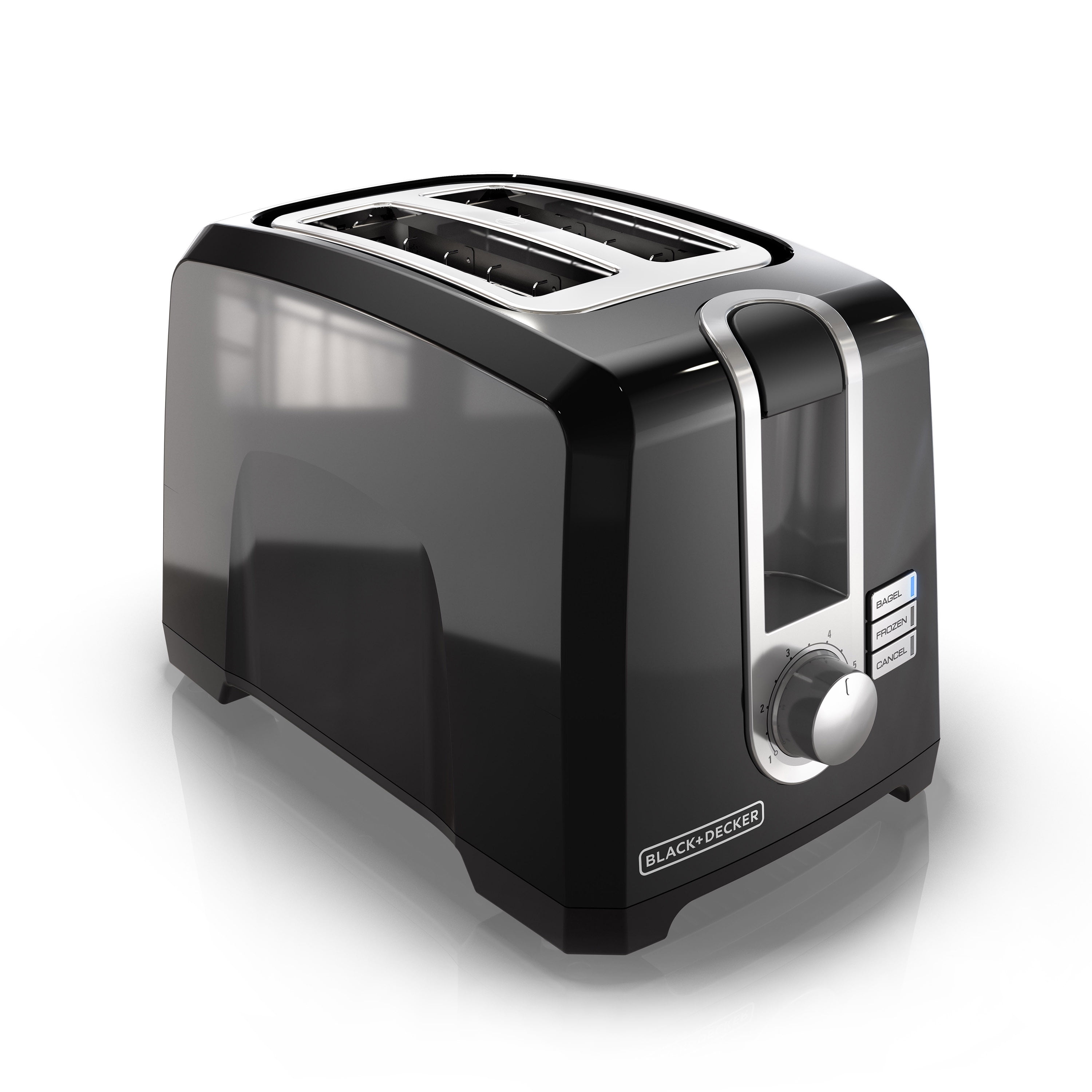 BLACK+DECKER 2-Slice Extra Wide Slot Toaster, Black 