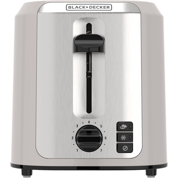 BLACK+DECKER 2-Slice Toaster, Extra-Wide Slots, 7 Shade Settings, Bagel & Frozen Functions, Removable Crumb Tray