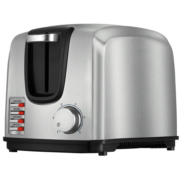 BLACK+DECKER 2-Slice Toaster with Extra-wide Slots, Stainless Steel, T2707S