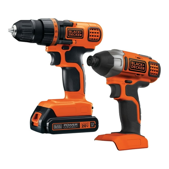 BLACK+DECKER 20V Cordless Drill and Driver, 1.5Ah, Lithium Ion Battery and Charger Included