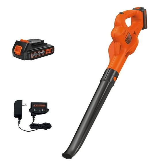BLACK+DECKER 20V Cordless Leaf Blower, 1.5Ah, Lithium Ion Battery and Charger Included