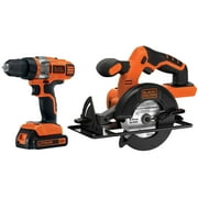 BLACK+DECKER 20V MAX* POWERCONNECT Cordless Drill/Driver + Circular Saw Combo Kit, BDCD220CS