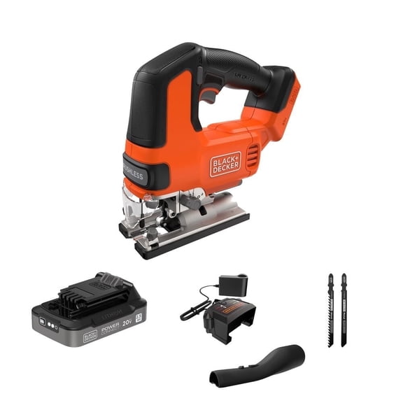 BLACK+DECKER 20V MAX* POWERCONNECT; Cordless Brushless Jig Saw Kit (Battery & Charger Included)
