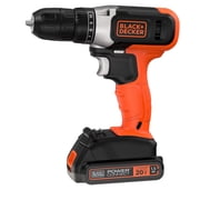 Black & Decker BCD702C1AEV 20V Max Brushed Lithium-Ion Cordless Drill Driver Kit 1.5 Ah