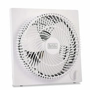 BLACK+DECKER Mini Box Fan – Tabletop Quiet 9 Inch Desk Box Fans Frameless BFB09W White