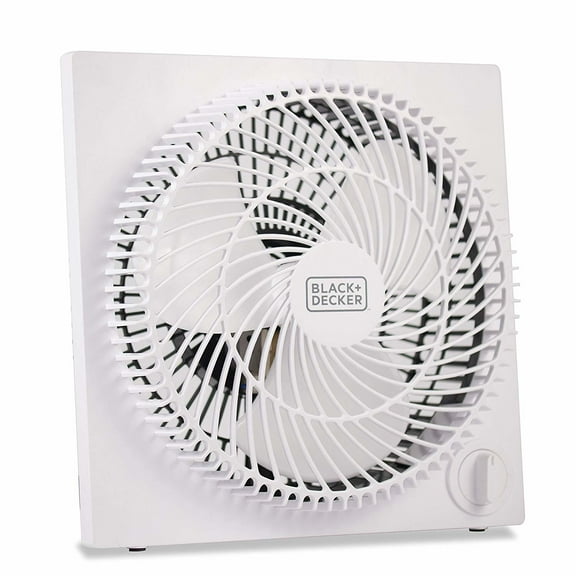 BLACK+DECKER 3-Speed 40-Watt 9-In. Frameless Tabletop Box Fan, BFB09W