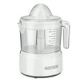 thumbnail image 1 of BLACK+DECKER Manual Citrus Juicer, 32 oz, White Plastic, Self-Reversing Cone, 1 of 8