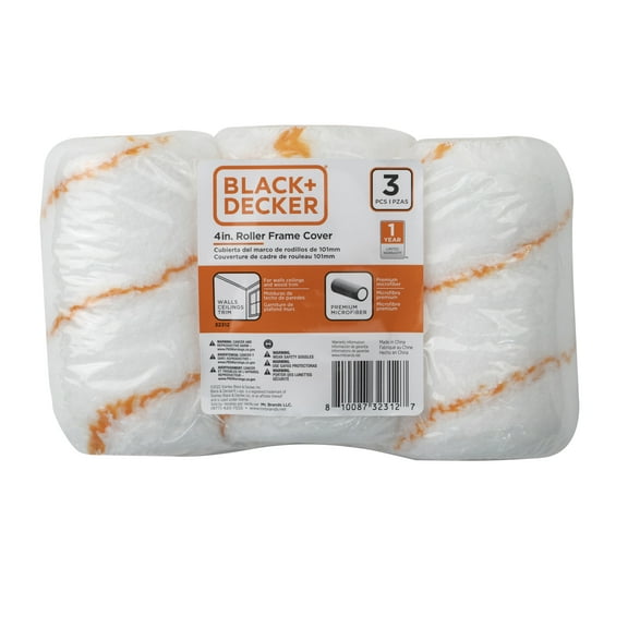 BLACK+DECKER 4" Roller Cover - 3-Pack