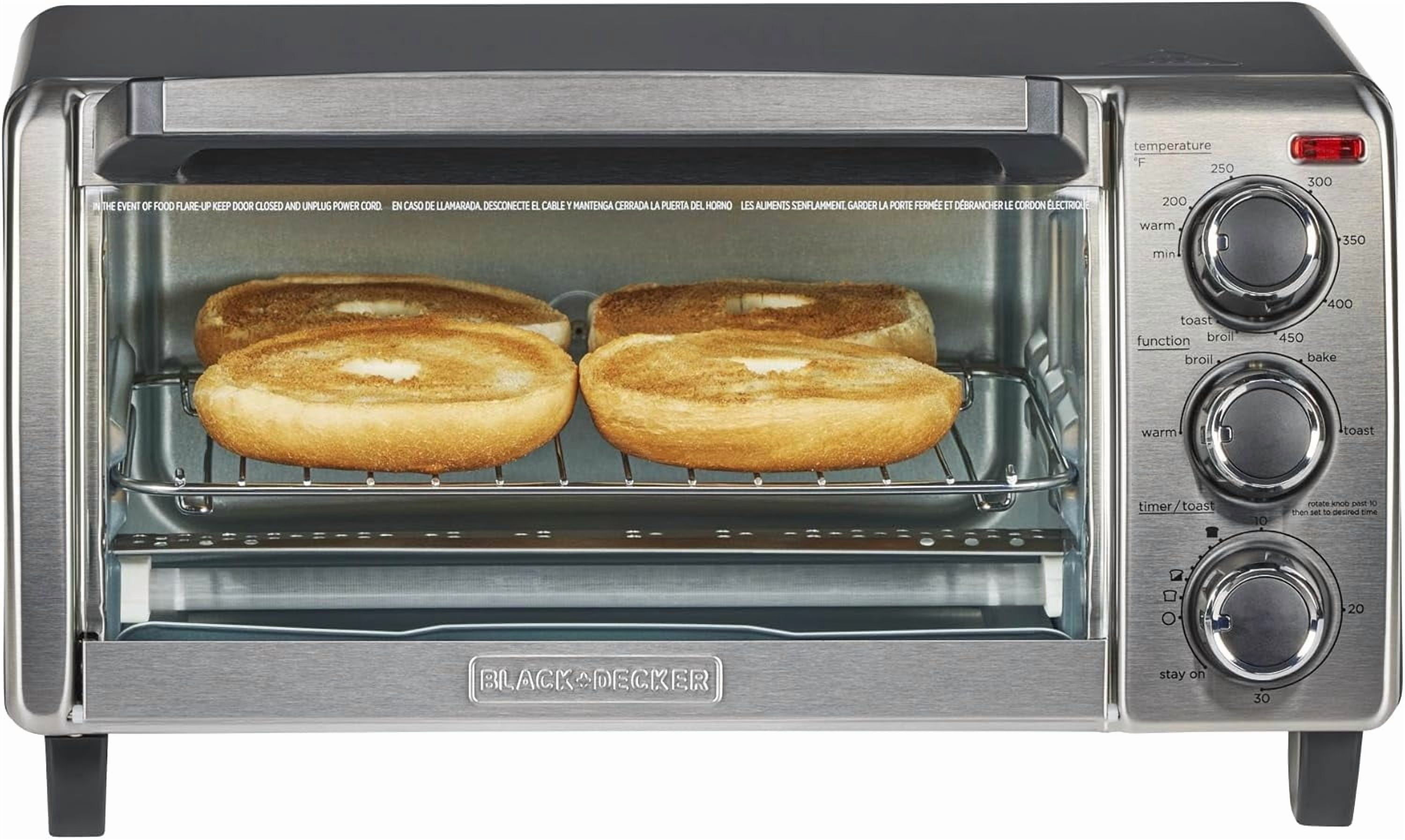 BLACK+DECKER, Convection Oven, TO1313SBD, 4-Slice Stainless Steel