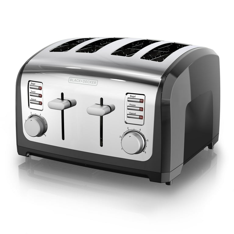 Black+Decker 4-Slice Toaster Oven Stainless Steel  - Best Buy