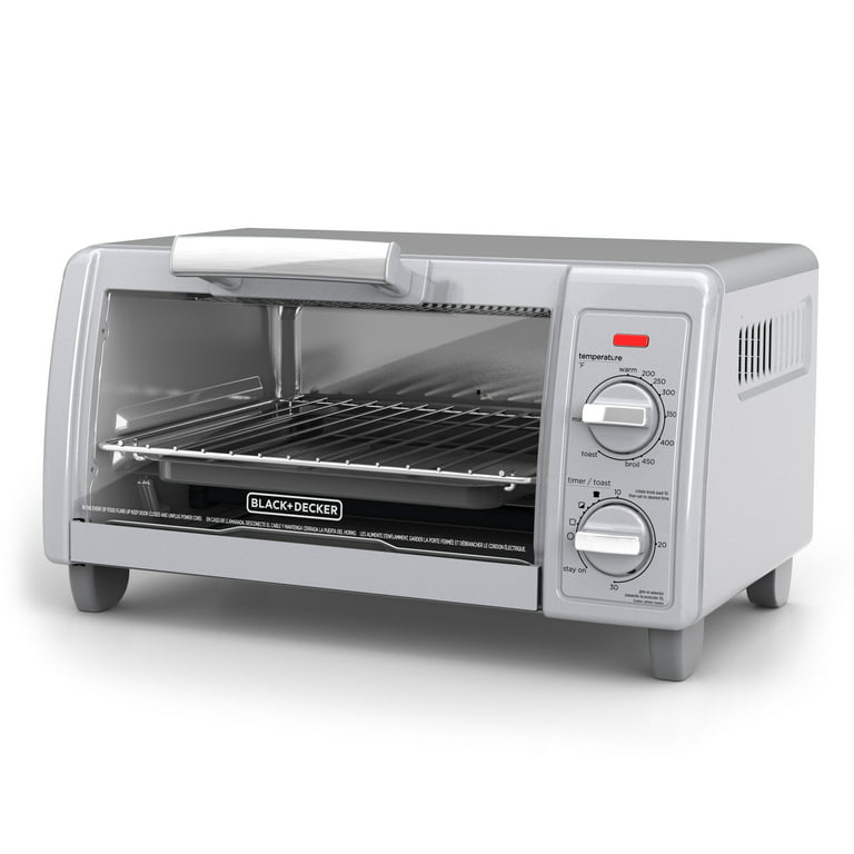 Black + Decker 4 Slice Toaster Oven - Stainless Steel