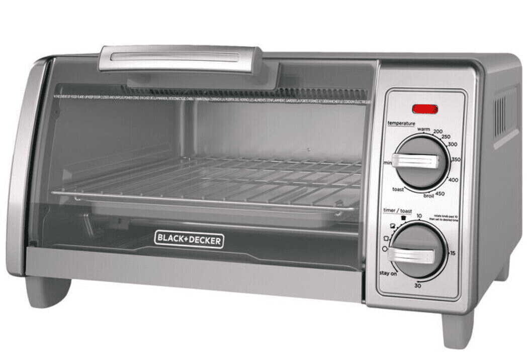BLACK+DECKER 4 Slice Toaster Oven Stainless Steel TO1701SG