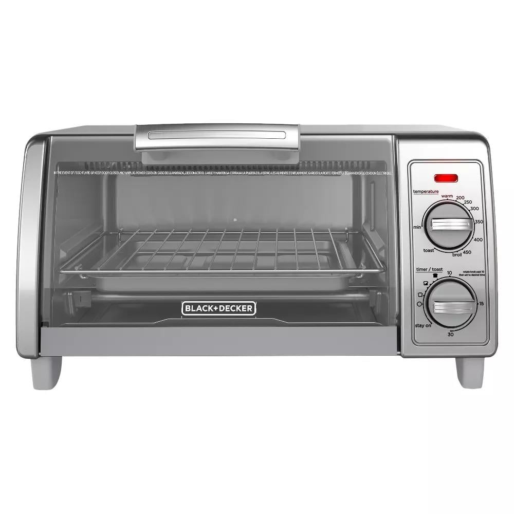 BLACK+DECKER 4 Slice Toaster Oven Stainless Stell TO1700SG