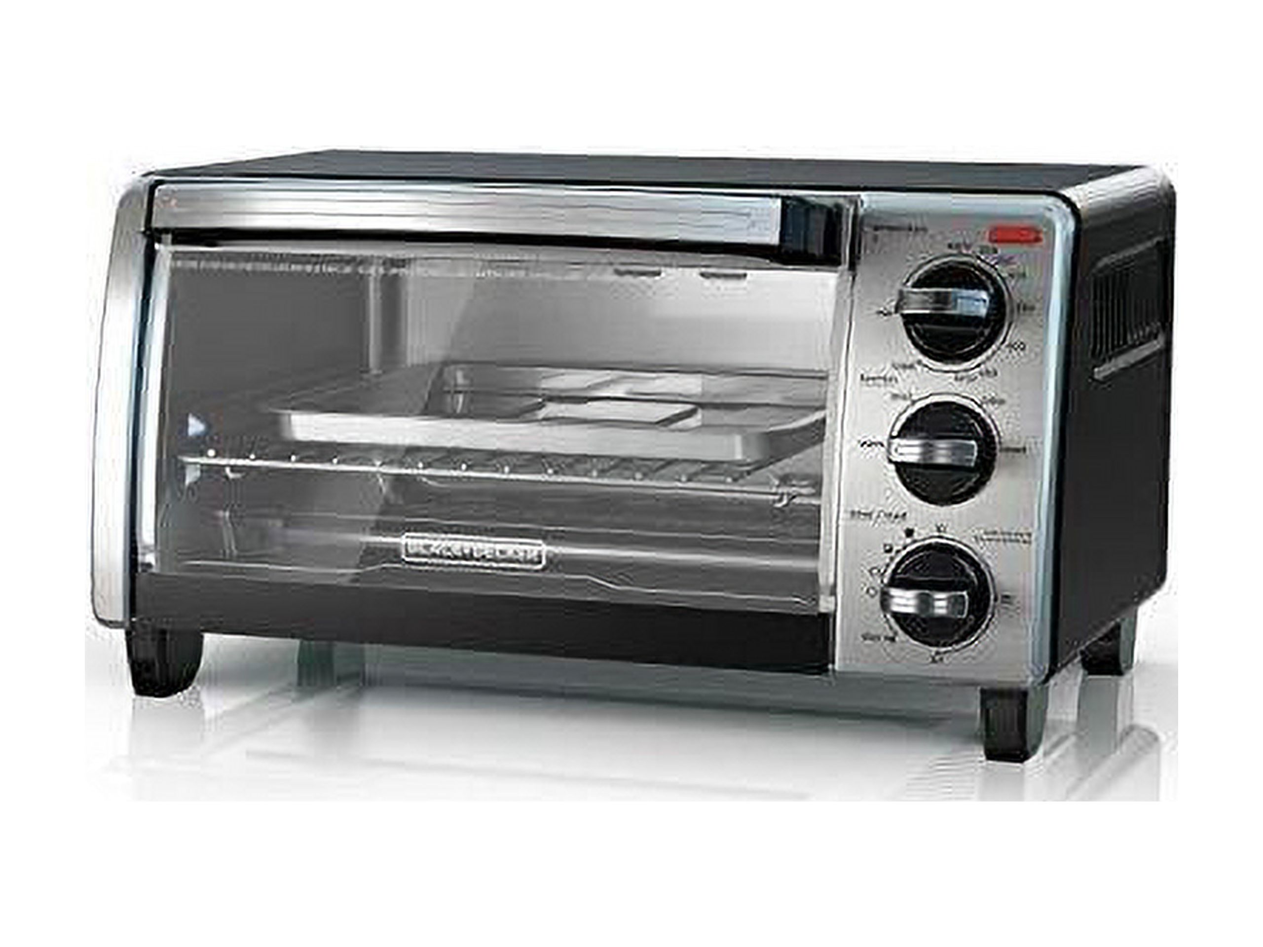 BLACK+DECKER 4-Slice Toaster Oven with Natural Convection, Black, TO1750SB - image 1 of 12