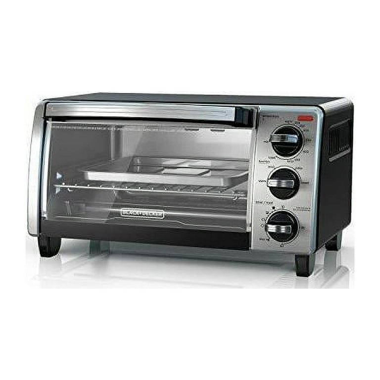 BLACK+DECKER 4-Slice Toaster Oven with Natural Convection, Black