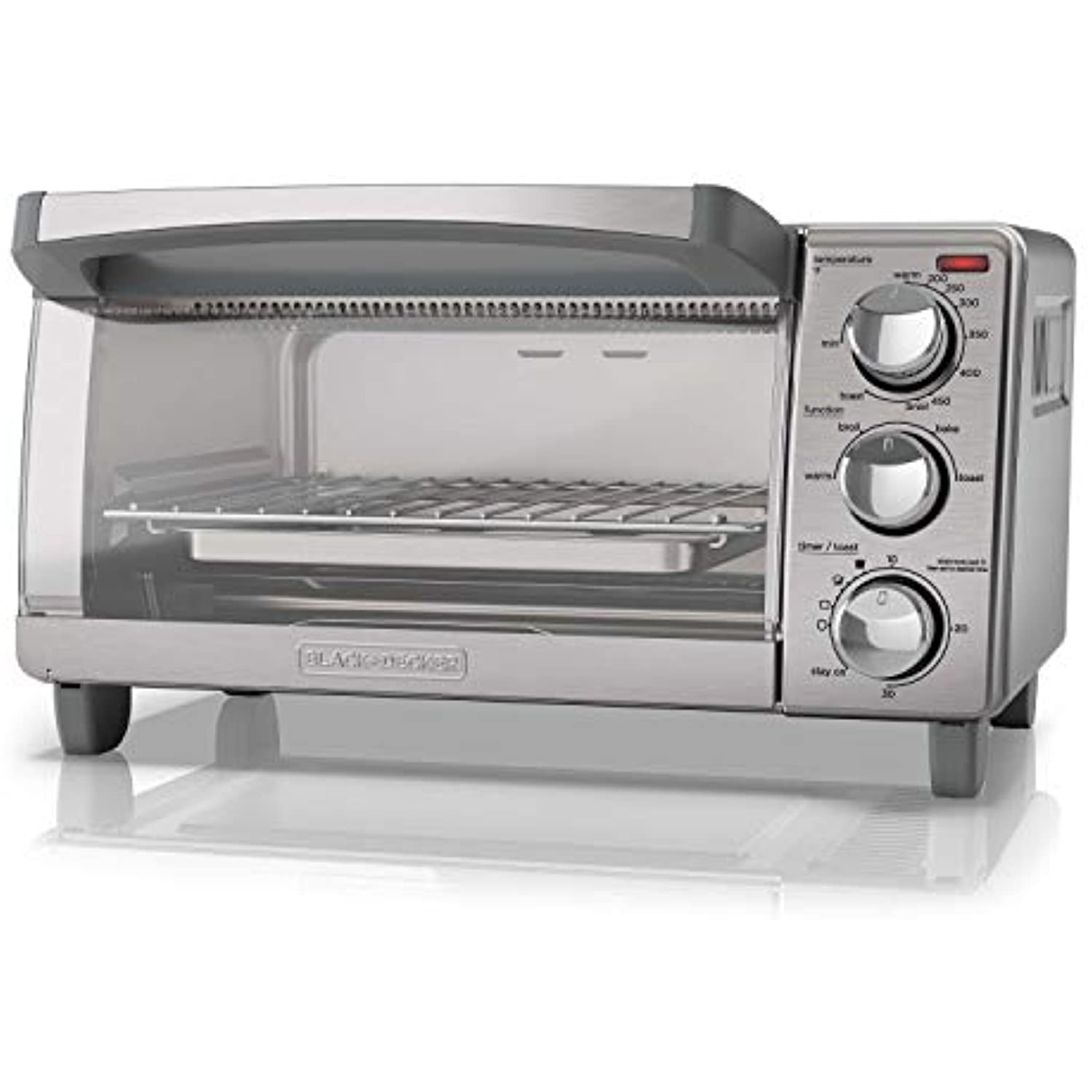 BLACK+DECKER 4-Slice Toaster Oven with Natural Convection, Stainless Steel, TO1760SS - image 1 of 8