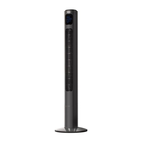 BLACK+DECKER 46-In. 3-Speed Oscillating Tower Fan with Remote, Black, BFTR146