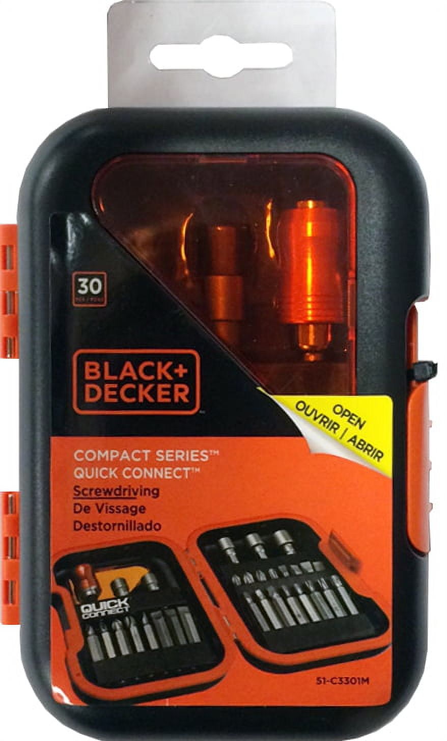 BLACK+DECKER 51-C3301M 30pc Quick Connect Screwdriver Set