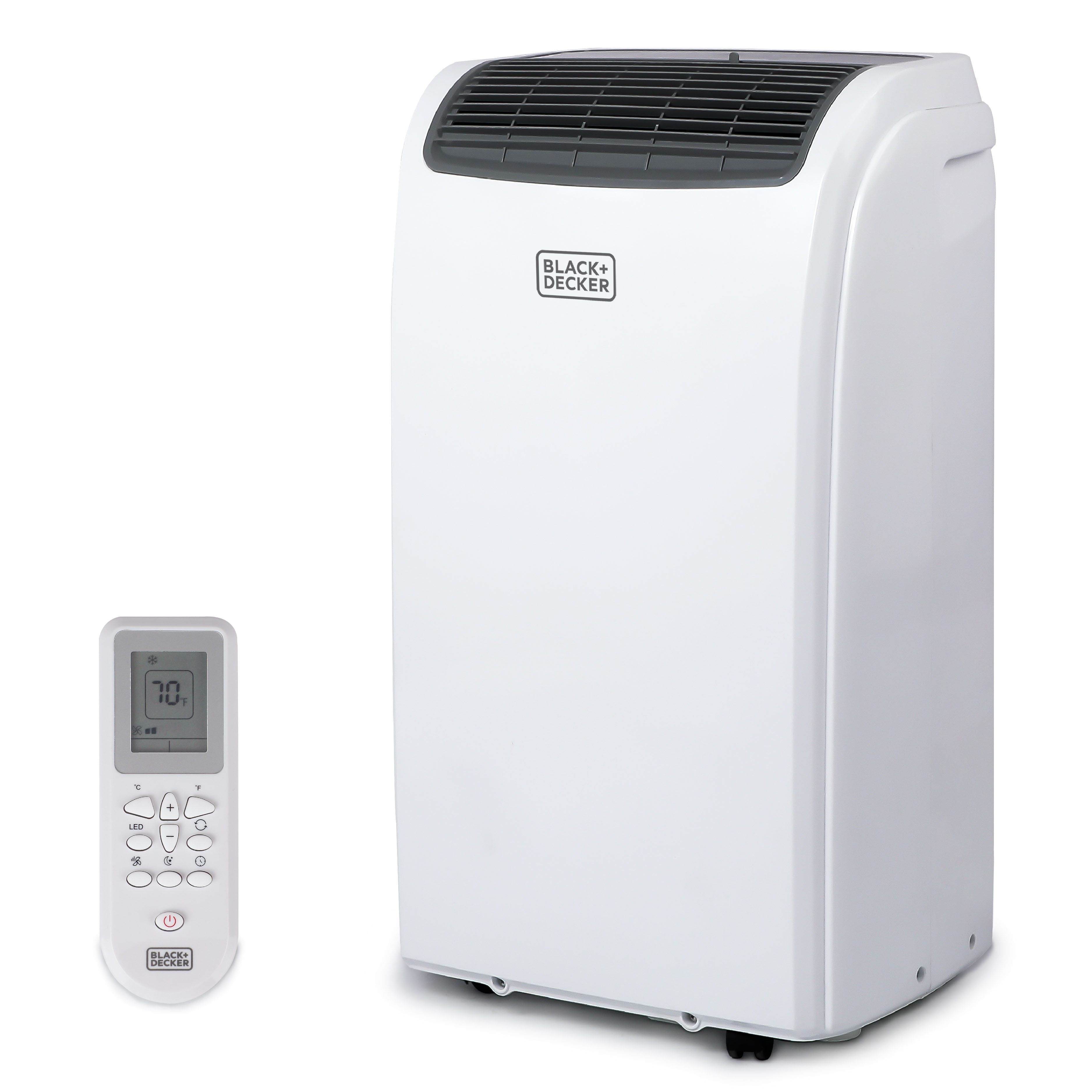 BLACK+DECKER 8,000 BTU Portable Air Conditioner up to 350 Sq. with Remote Control, White