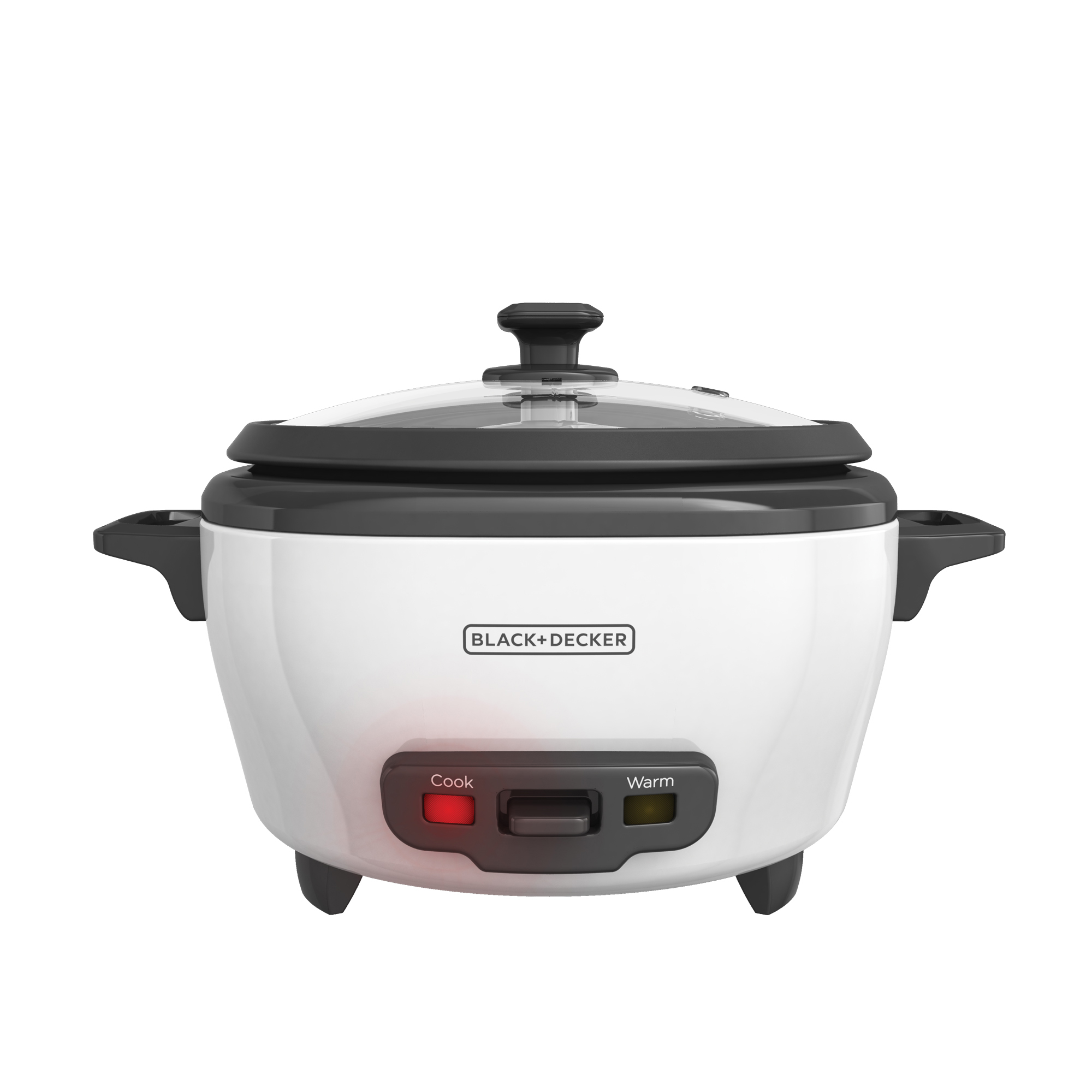 BLACK+DECKER 3Cup Electric Rice Cooker with KeepWarm Function, White