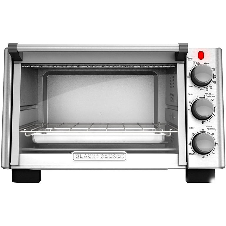 BLACK+DECKER 6-Slice Convection Countertop Toaster Oven, Stainless Steel/ Black, TO2050S 