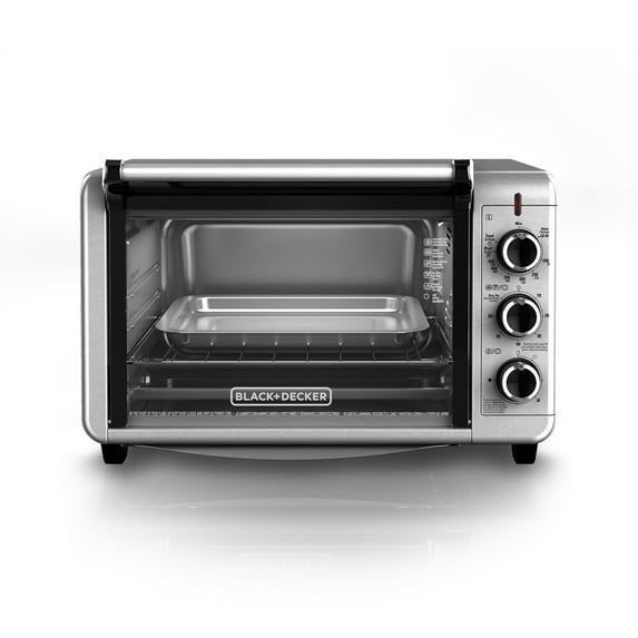 BLACK+DECKER 6-Slice Convection Countertop Toaster Oven, Stainless Steel, TO3210SSD
