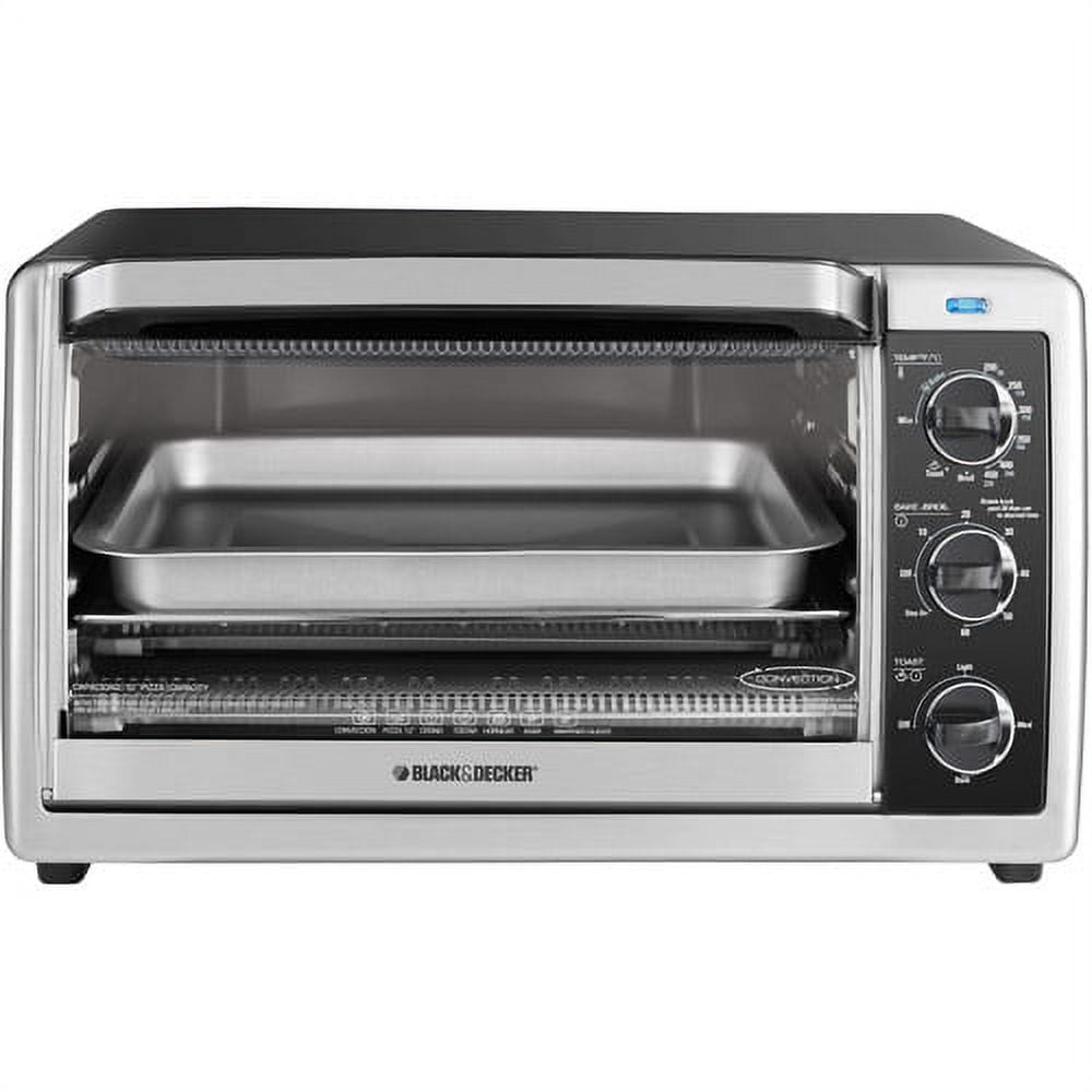 BLACK+DECKER 6-Slice Convection Countertop Toaster Oven, Stainless Steel/ Black 708702687870