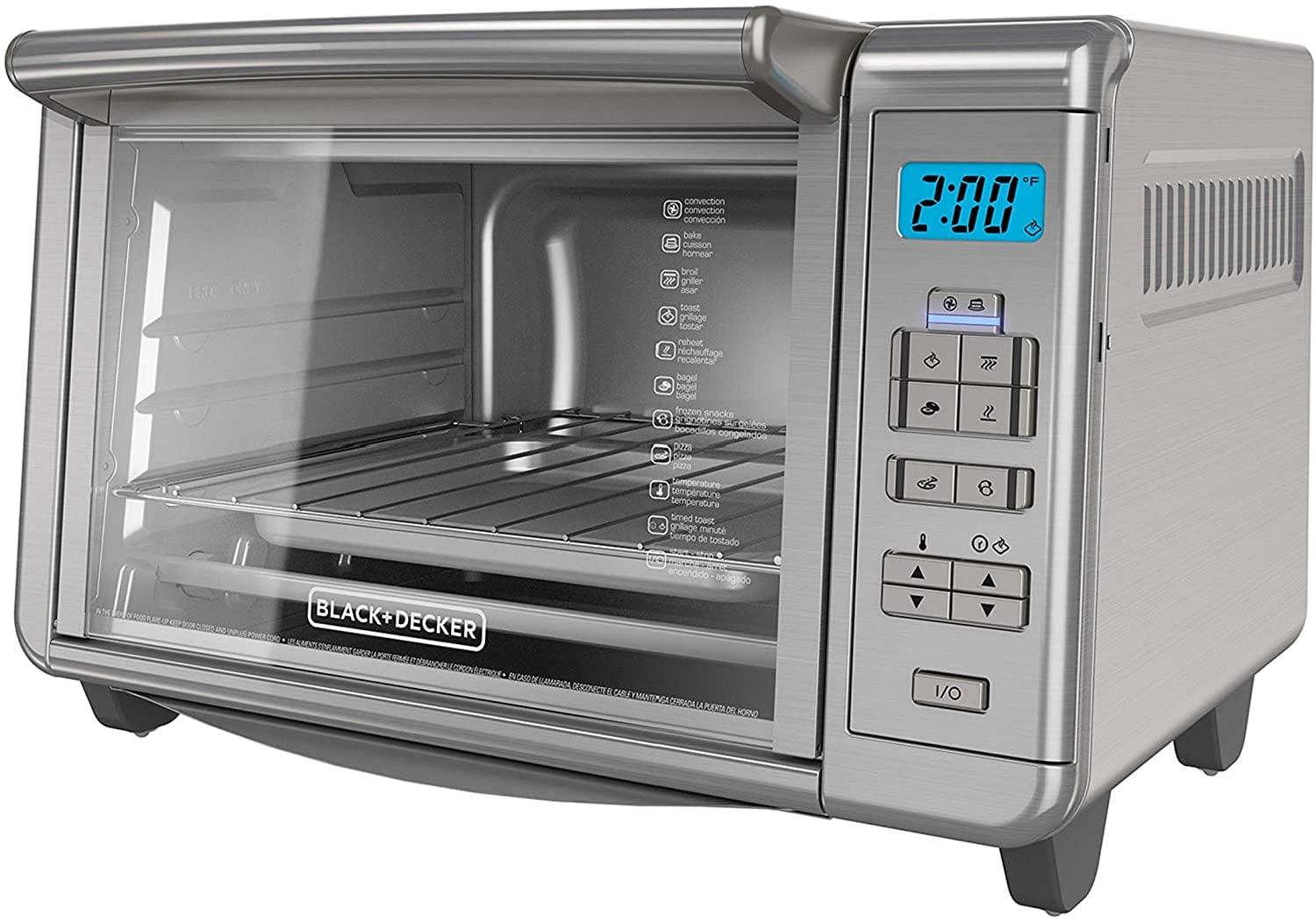 BLACK+DECKER 6-Slice Digital Convection Countertop Toaster Oven, Stainless  Steel, TO3280SSD 