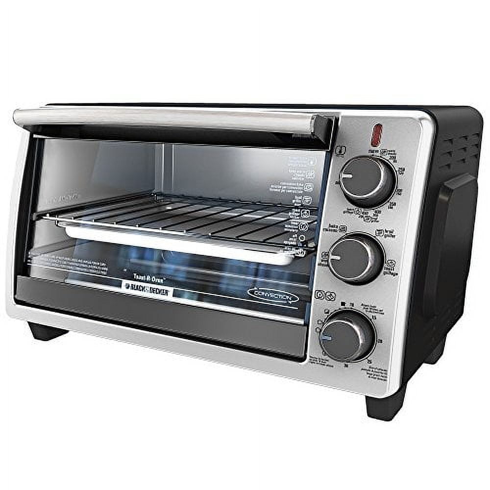 BLACK+DECKER 6-Slice Toaster Oven, Black, TO1950SBD - Walmart.com