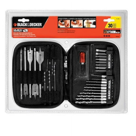 BLACK+DECKER 71-973 Quick Connect Drill/Driver Bit Set, 30 Pieces