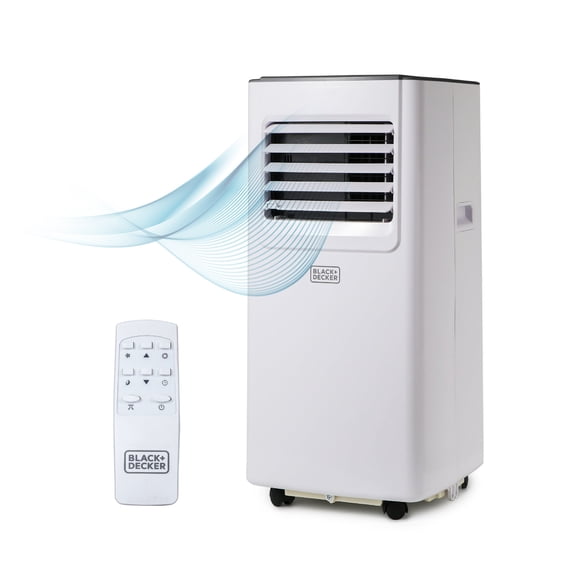 BLACK+DECKER 8,000 BTU Portable Air Conditioner with Wifi & Remote Control, 3-1-in Air Conditioner, Fan & Dehumidifier, AC with App, Alexa & Google Assistant, Portable AC with Window Kit