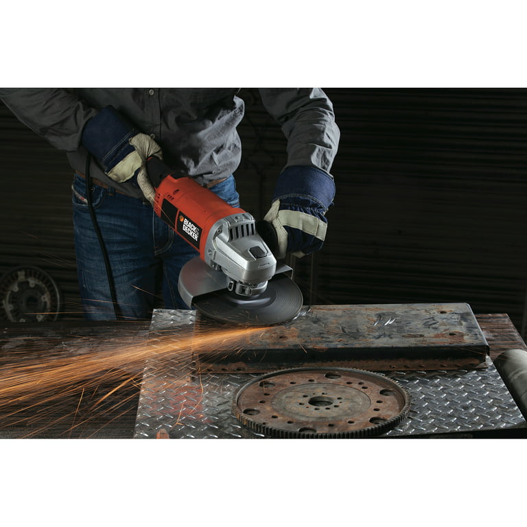 15 Amp Corded 9 in. Large Angle Grinder with Guard Kit (2 Accessories)